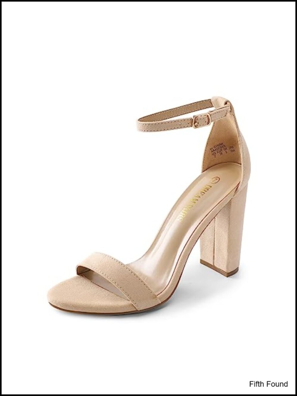 Women's Hi-Chunk High Heel Pump Sandals Ankle Strap Faux Suede